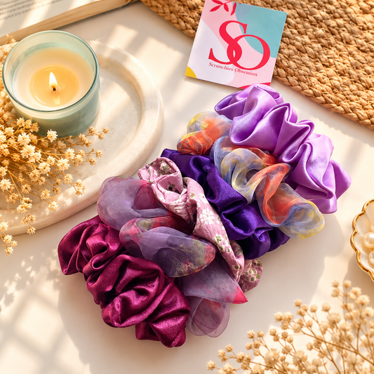 Luxury Satin & Organza Scrunchies Collection