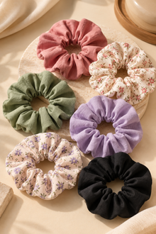 Cotton scrunchies